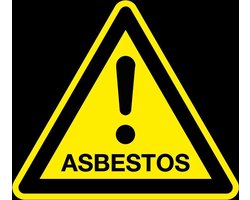 Waarschuwingsbord asbestos - kunststof 100 mm