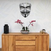 Drart - Metalen Anonymus 80 cm x 65 cm - metalen wanddecoratie - metal anonymus