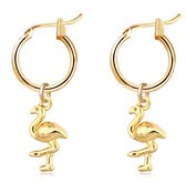 Flamingo oorbellen | goud gekleurd