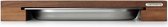 Planche à Découper Continenta en Noyer avec Conteneur Inox 48x32,5xH6cm