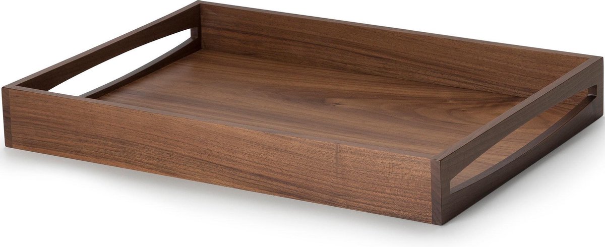 Continenta Rechthoekig Dienblad in Massieve Notelaar 49x35cm