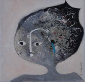 Fanny Mazure - What goes on in a woman's head 4. Handgeschilderd olieverf op linnen