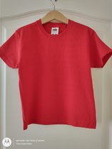 Jongens T-shirt effen rood 158/164