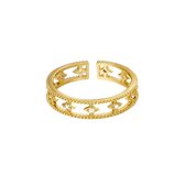 Yehwang - damesring - goudkleurig - cadeau voor vrouw - verstelbare ring