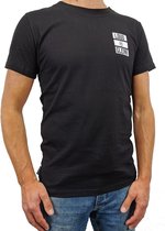 LOUD AND CLEAR® T Shirt Heren Zwart Wit - Ronde Hals - Korte Mouw - Met Print - Met Opdruk - Maat XL