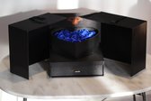 Flowerbox met Zeep Rozen - Giftbox - Valentijn - Moederdag - Zwarte Box met Blauwe Zeep Rozen