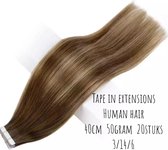 Tape In Hair Ombré Balayage Stikker extensions 40cm 20stuks 50gram human hair