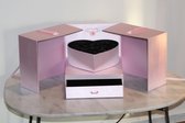 Flowerbox met Zeep Rozen - Giftbox - Valentijn - Moederdag - Roze Box met Zwarte Zeep Rozen