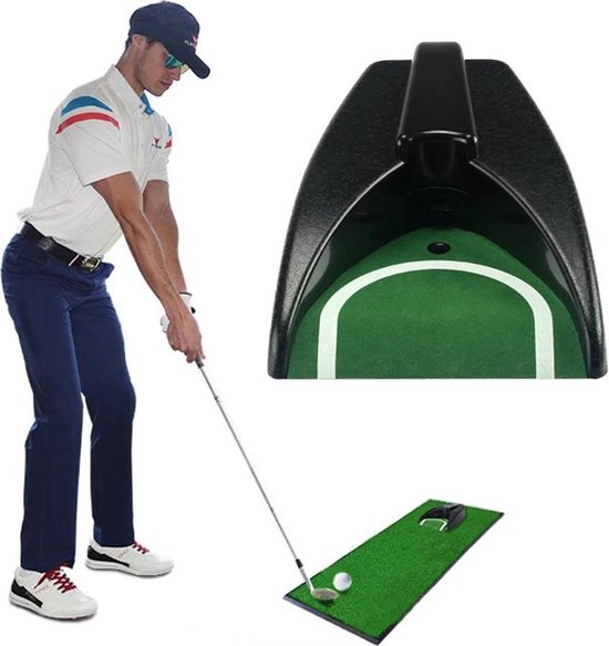 Firsttee - Automatische ball return putting cup - Putter - Putting trainer - hole - Golf accessoires - Sport - Training - Putten - Cadeau - golftrainingsmateriaal - Golfset - Trainingsmaterialen - Golfballen - Golfswing - Swing - Mat - Trolley - Net van Firsttee — afbeelding 5