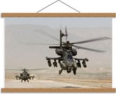 Schoolplaat – Legerhelikopter  - 60x40cm Foto op Textielposter (Wanddecoratie op Schoolplaat)