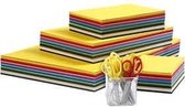 Knipset kinderen - Karton - Met kinderscharen - Diverse kleuren - A3,A4,A5,A6 - 180 grams - Creotime - 1 set