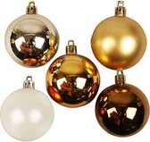 Kerstballen, d: 6 cm, goud harmonie, 20stuks