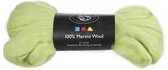 Merino wol,  21 micron, lime green, Zuid-Amerika, 100gr