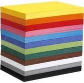 Karton - Hobbykarton - 12 Verschillende Kleuren - DIY - Kaarten Maken - Knutselen - A4 - 21x29,7cm - 180 grams - Creotime - 12x100 vellen