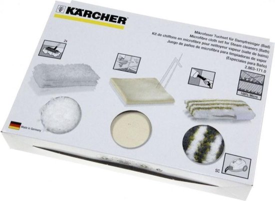 Linges de sol en microfibre 4pcs ensemble de chiffons Salle de bain SC1,  SC2, SC3, SC4, SC5 nettoyeur vapeur Karcher 16038 | bol.com