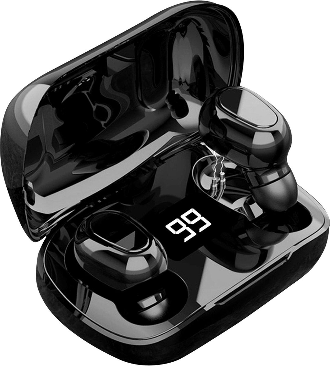 Draadloze Oordopjes - Oortjes Draadloos - In ear Oordopjes - Draadloze oortjes Bluetooth - Earbuds met Extra Bas Geschikt voor Sport Hardlopen IOS - Android - Techrie - Techrie