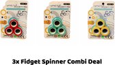 Fidget Toys Pakket - Magnetische Ringen - Spinner - Combi Deal - Rood, Groen & Geel