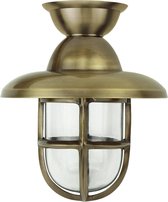 Scheepslamp Buiten hanglamp antiek koper messing maritiem nautisch - 32 cm