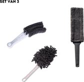 Schoonmaak tools - Set van 3 - Luxaflex - Radiator - Duster - Stoffer - Reiniger - Microvezeldoek - Stof verwijderen - Schoonmaken