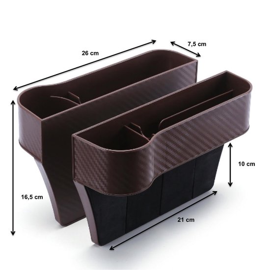 Bol Com Carx Luxe Auto Organizer Bruin Meer Ruimte En Overzicht In Je Auto 2 Stuks