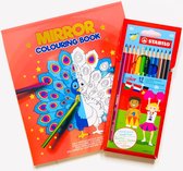 Kleurboek ''Dieren'' + STABILO Kleurpotloden | Tekenset | Spiegelbeeld kleurboek| STABILO potloden | Kleurpotloden kinderen | Stiften | Tekenen | Kleuren | Knutselen | Potloden | K
