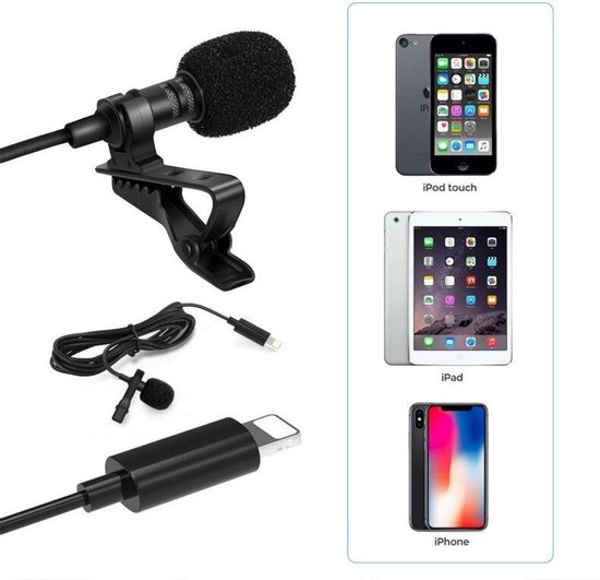 DrPhone PX4 - Draagbare Mini Lightning Lavalier Microfoon voor o.a. - IPhone  13 / XS... | bol.com