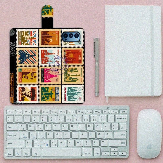 Portefeuille OPPO Reno 4 Pro 5G Cuir PU Portefeuille Livre Timbres