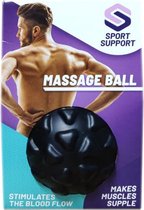 Massagebal - Massage voor Voeten/Rug/Nek/Schouders - Triggerpoint Bal - Lacrosse Triggerpoints Ball - Sport Support -  7cm - Zwart
