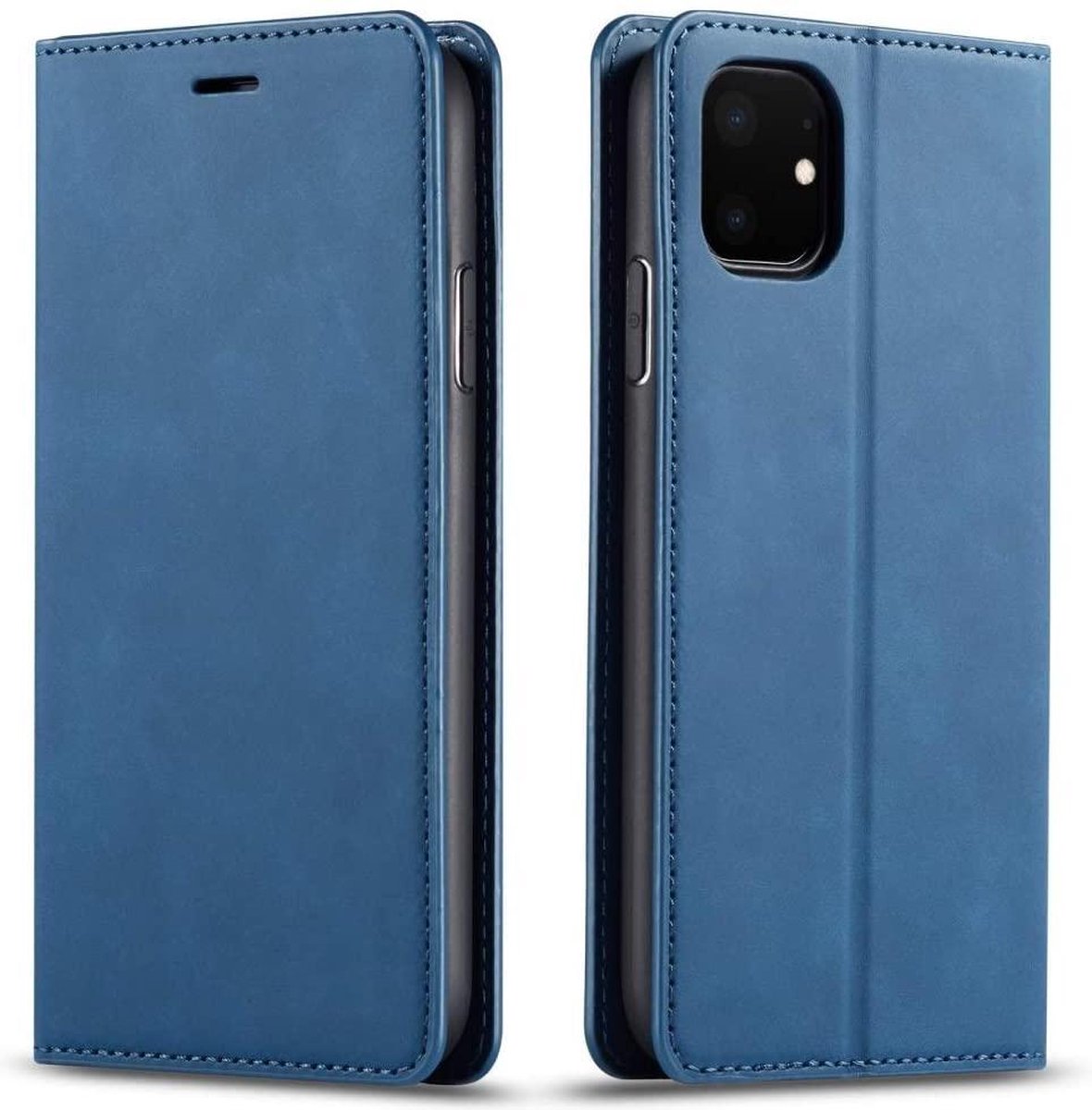 Geschikt voor Apple iPhone 11 Bookcase | Blauw | Pasjeshouder | Portemonnee hoesje