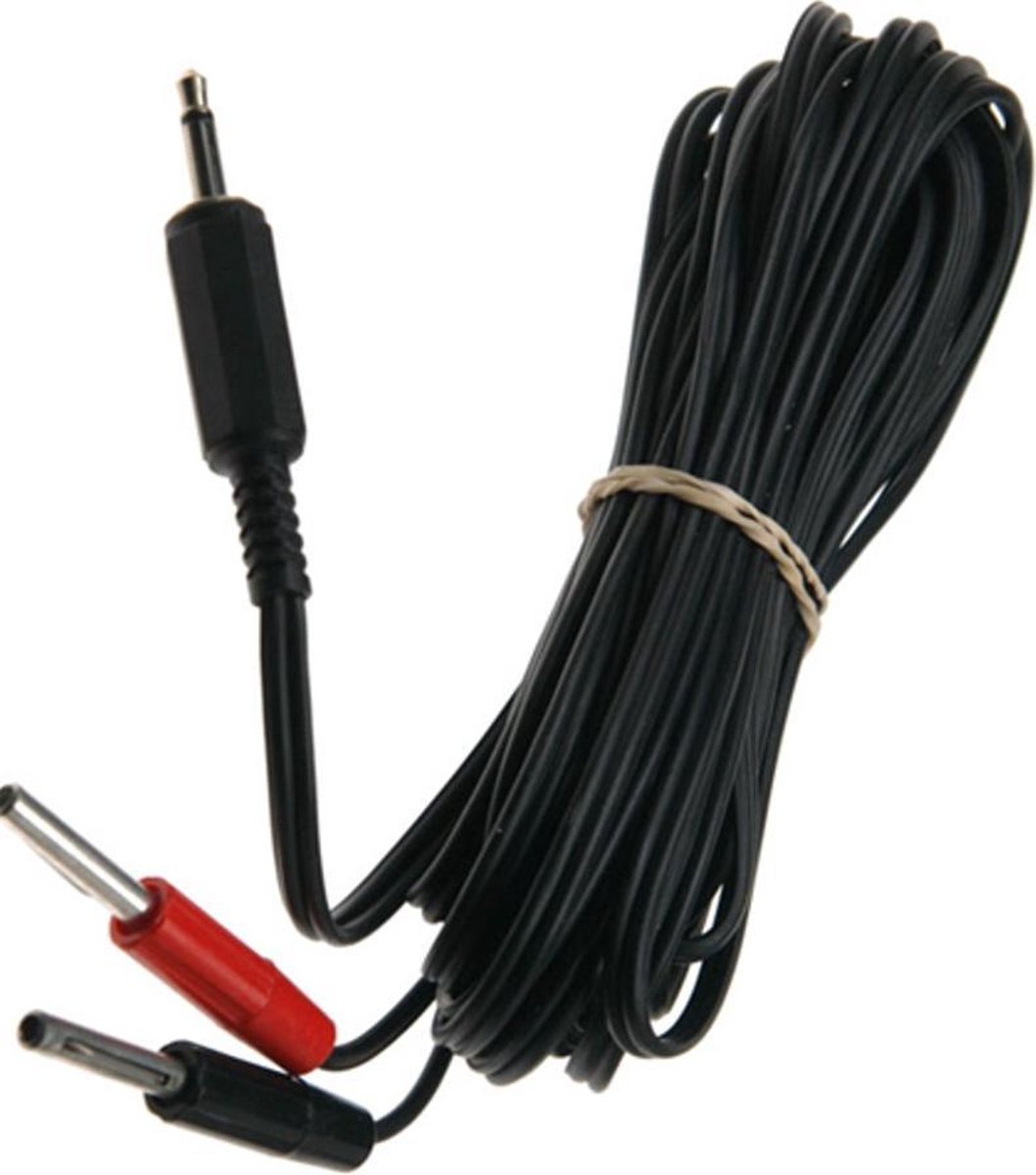E-Stim - 4 Meter Lange Kabel 3,5 mm jack naar 4 mm banaan