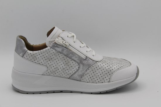 Finn Comfort- Mori wit zilveren sneaker- maat 37,5 | bol.com