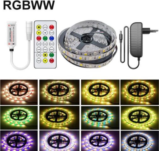 Led Flex Remote 5M Flexible LED Light Strips Waterproof + 24 Key Remote Control | bol.com