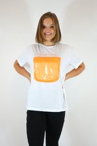 La Pèra Wit Secret opbergzak T-Shirt 95% Katoen Dames - Maat M