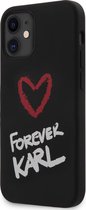 Zwart hoesje van Karl Lagerfeld - Backcover - iPhone 12 Mini - Forever Karl