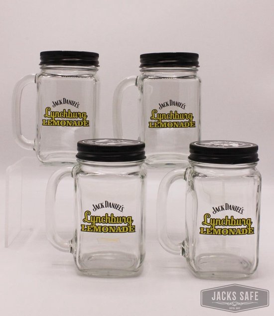 Jack Daniel's - Lynchburg Lemonade Jars - Set van 4 - Mason - Mug - Mok |  bol.com