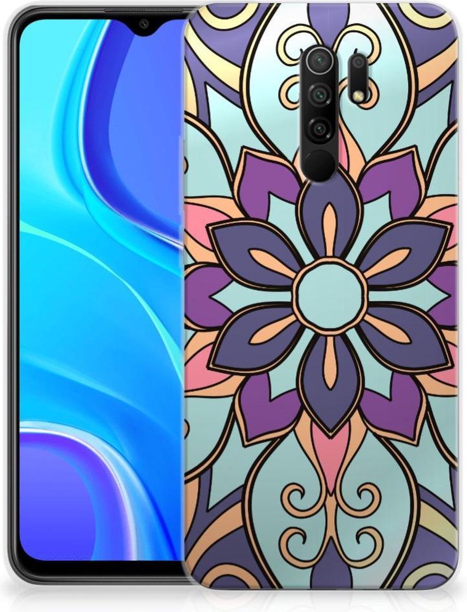 TPU Hoesje voor Xiaomi Redmi 9 TPU Case Purple Flower