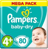 Pampers Baby-Dry Luiers - Maat 4+ - 10 tot 15kg - 80 stuks