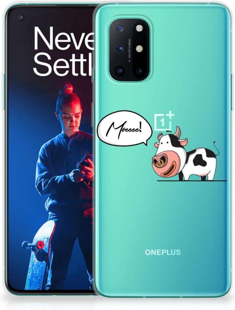 OnePlus 8T Telefoonhoesje met Naam Cheeky Cow
