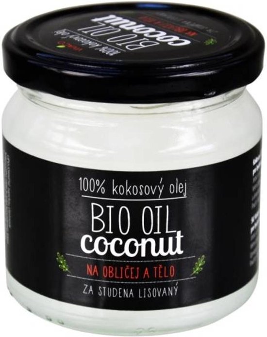 100% Bio Kokosolie - Heeft een hoog regeneratief en epitheliaal effect, verzacht de gevoelige en allergische huid, geschikt om acné en eczeem tegen te gaan.