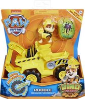 Paw Patrol Dino Rescue Rubble  Deluxe-frictievoertuig met verrassingsei