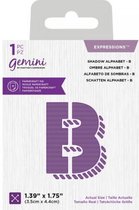 Gemini Expressions snijmal - Shadow Alphabet B