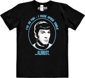 Star Trek Heren Tshirt -L- I Made Spock Smile Zwart