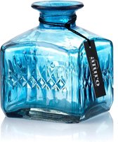 HIJO Decoratieve Glazen Fles Blauw Aluro 2 stuks