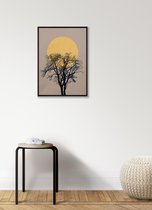Winter Sunset Yellow No1 Poster - 30x40 cm - Studio Trenzy