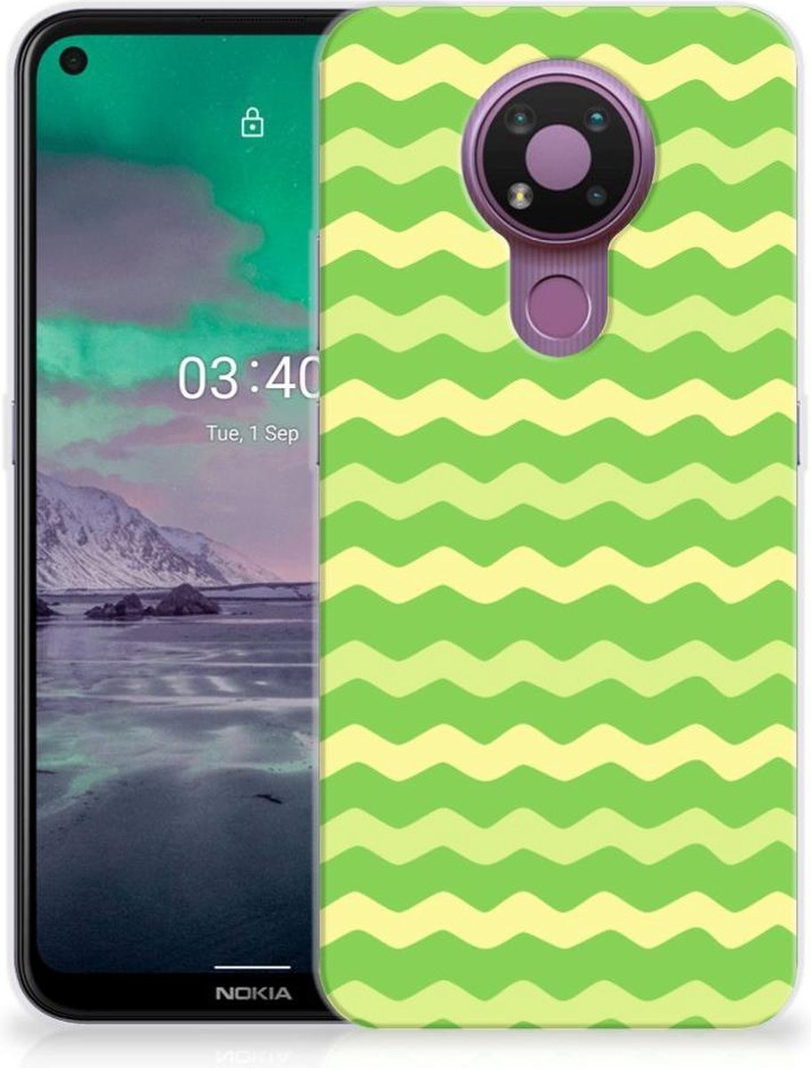 Nokia 3.4 TPU bumper Waves Green
