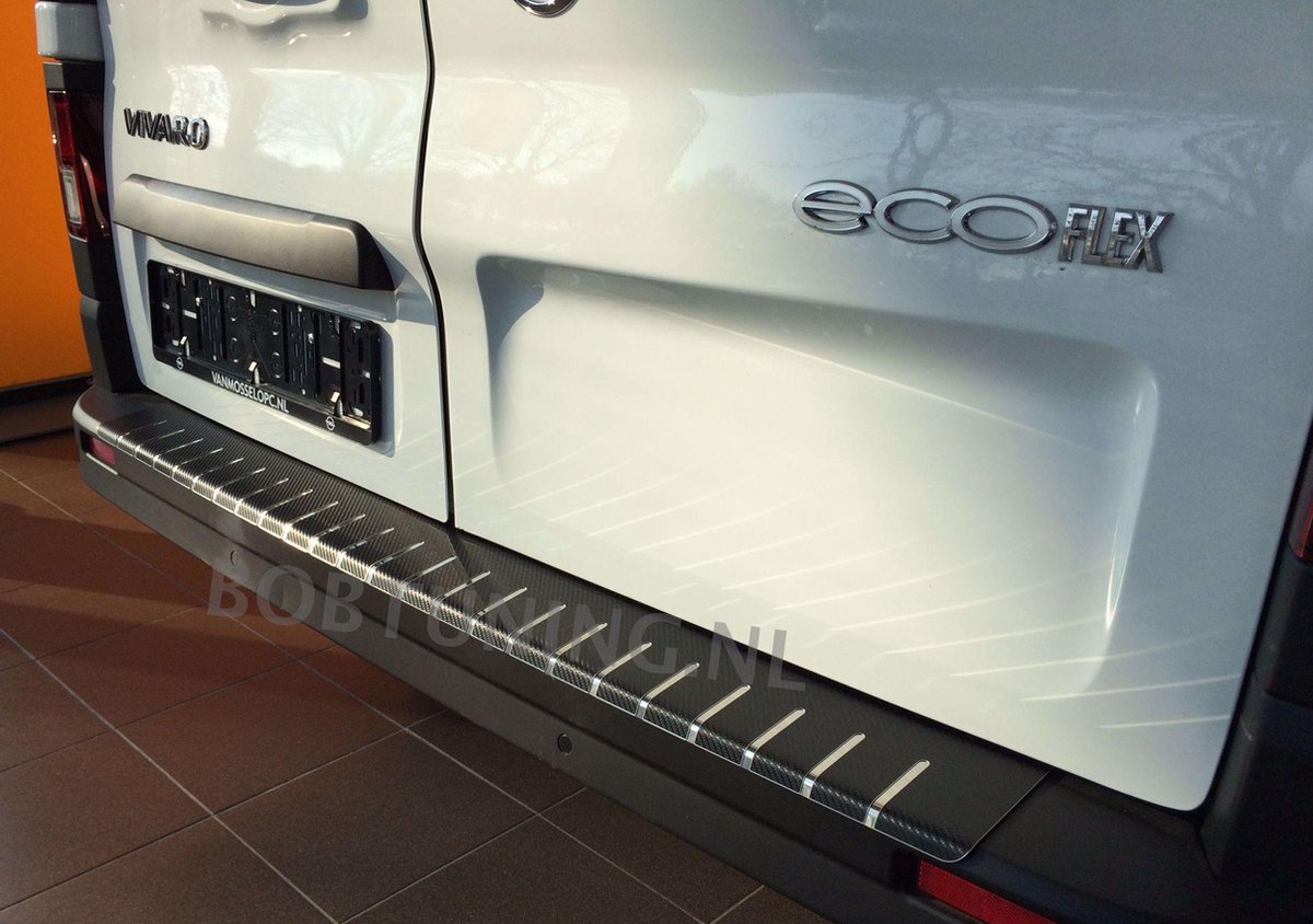 Carbon rvs bumperbescherming Opel Vivaro | Renault Trafic 2001-08.2019
