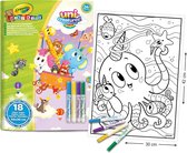 Crayola Mini Kids 18 A3 kleurplaten inclusief 4 afwasbare viltstiften
