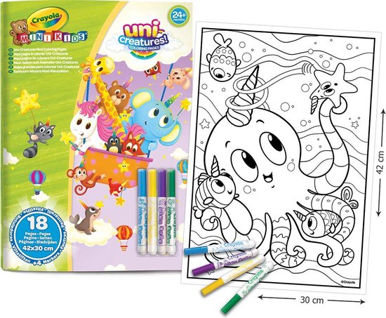 Kids A3 kleurplaten inclusief 4 afwasbare viltstiften | bol.com