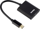 Hama 2in1-USB-C-audio-/hub Met Geïntegreerde Oplaadadapter