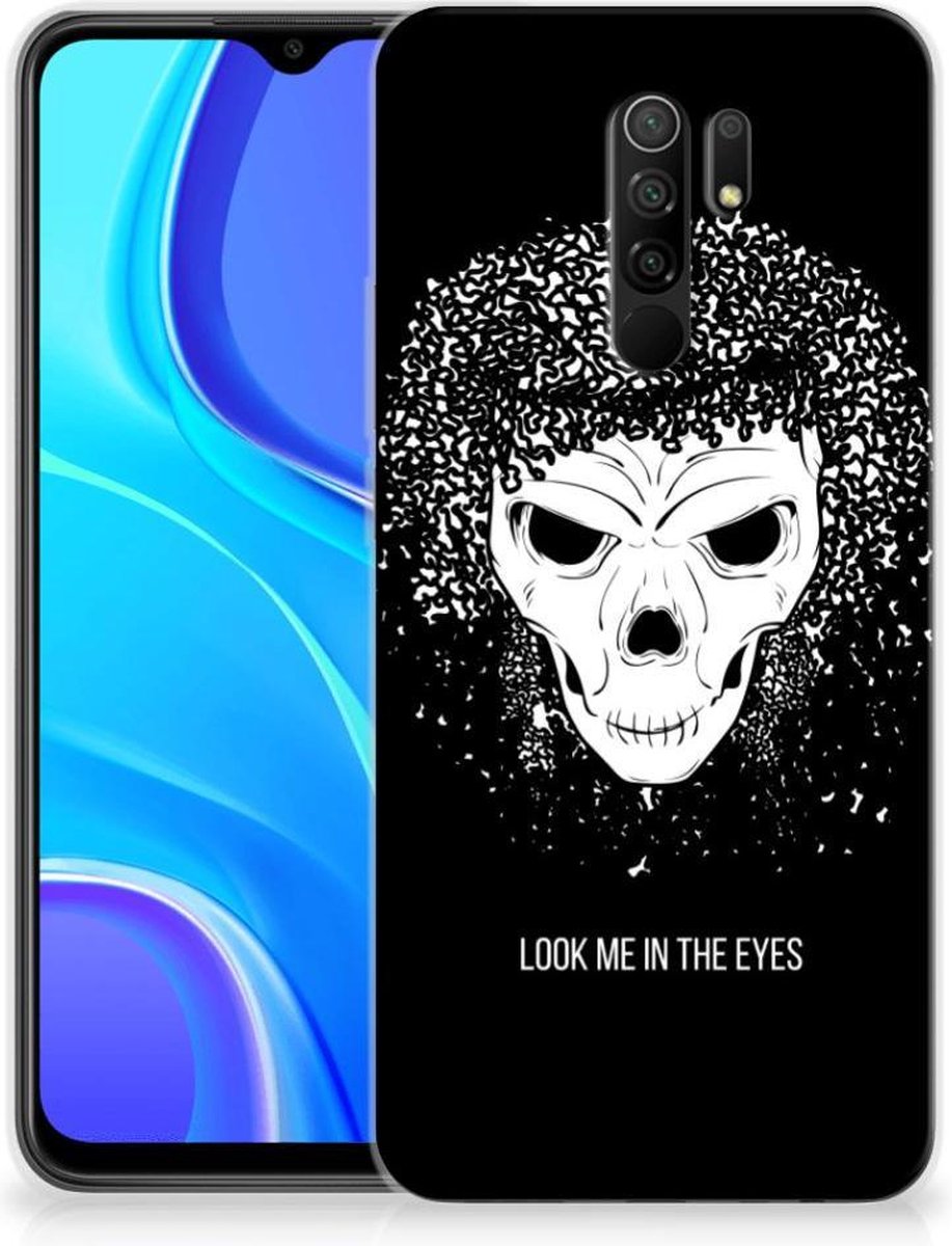 Silicone Back Case Xiaomi Redmi 9 Skull Hair